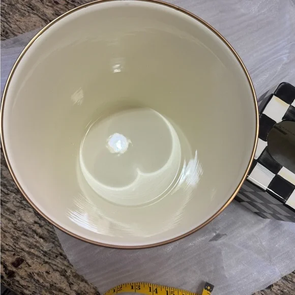 MacKenzie-Childs Courtly Check Tras Bin and Tissue box holder Set - Picture 6 of 14